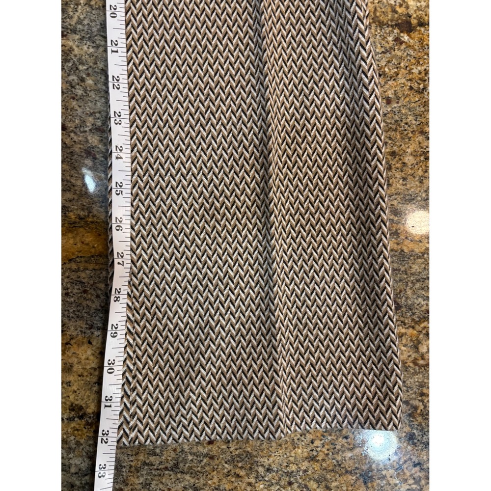 Anne Klein Brown Black Chevron Knit Pant Suit Set Blazer Trousers Professional L - Picture 11 of 16